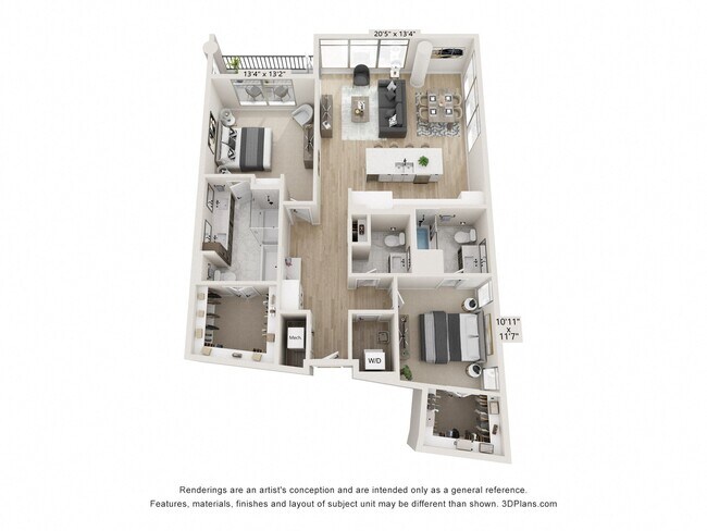 The Viridian 0501 floor plan